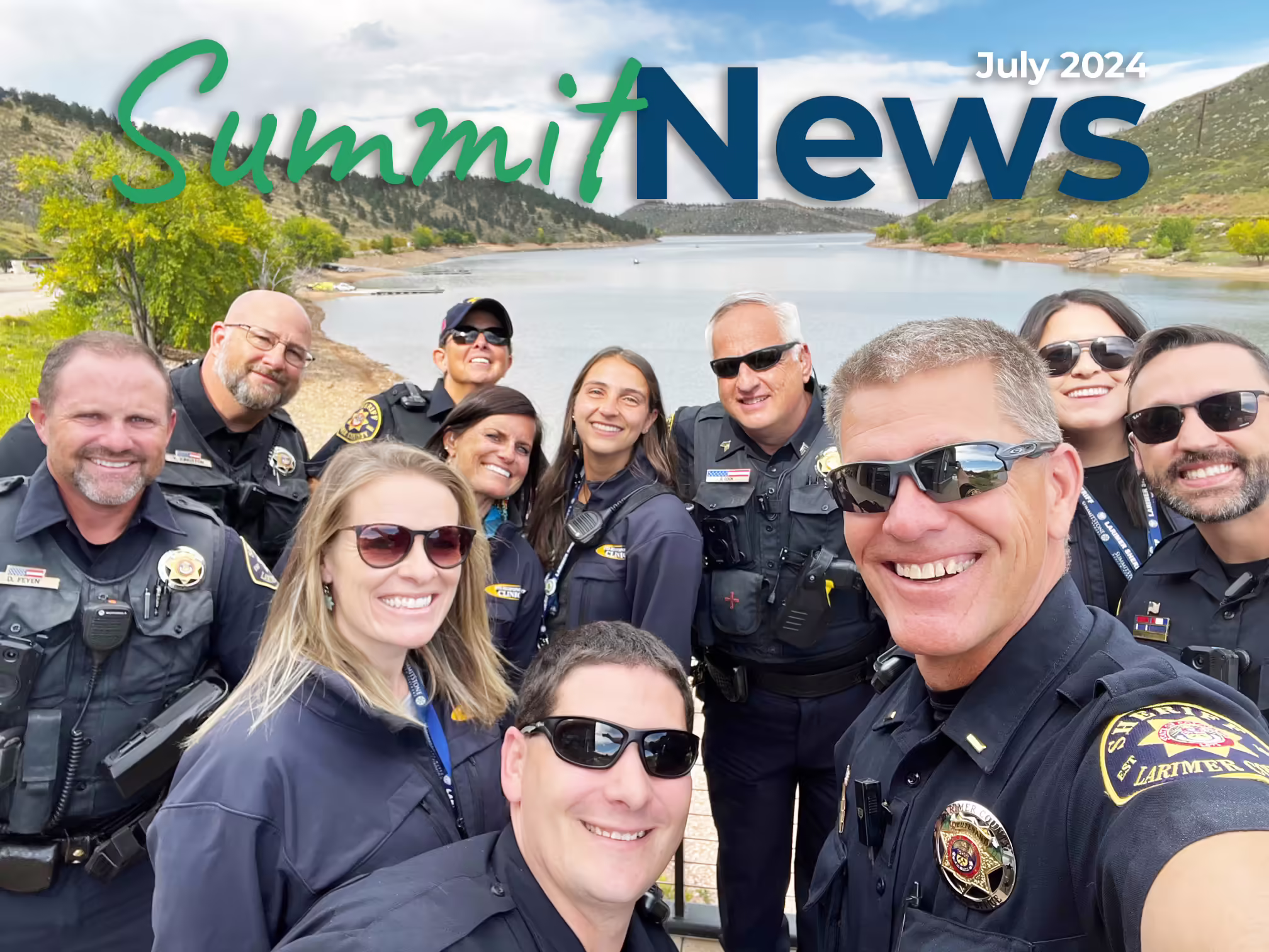 First Responders take a selfie at Horsetooth Reservoir in Fort Collins, CO